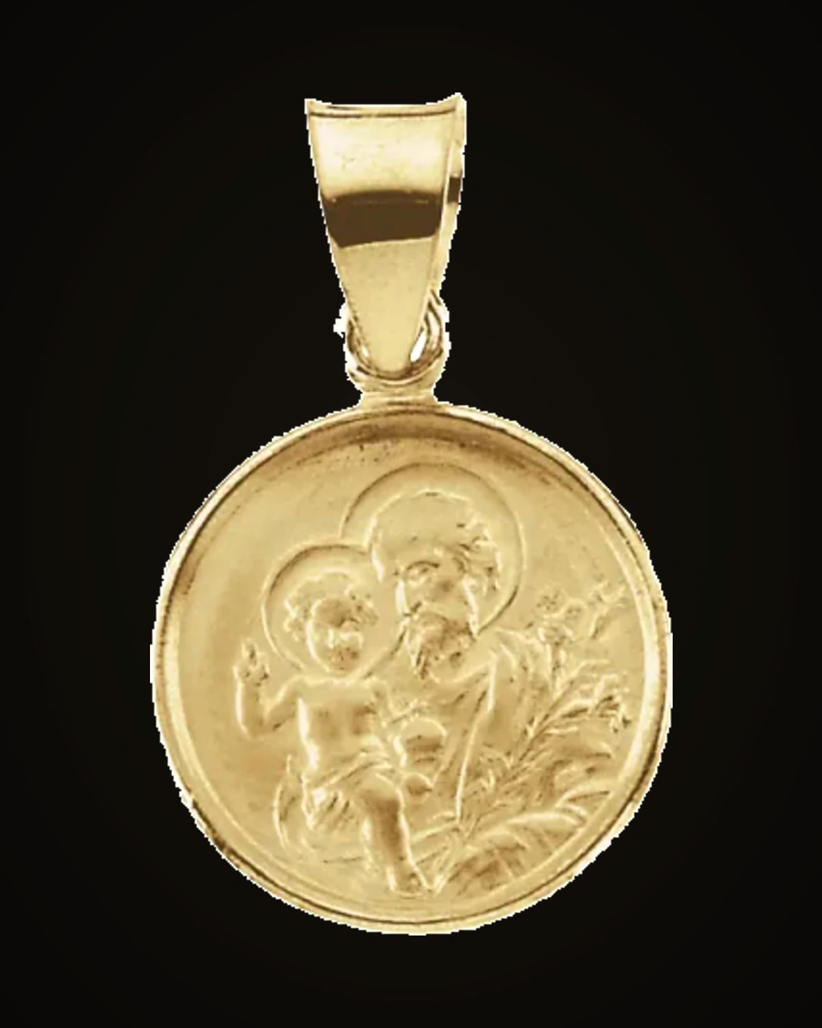 Round St. Joseph Medal — 18K Yellow Gold