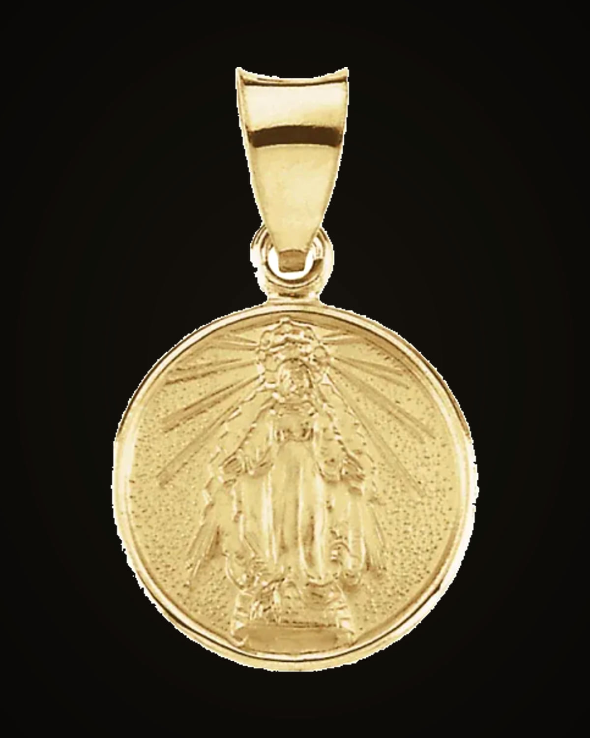 Round Miraculous Medal — 18K Yellow Gold