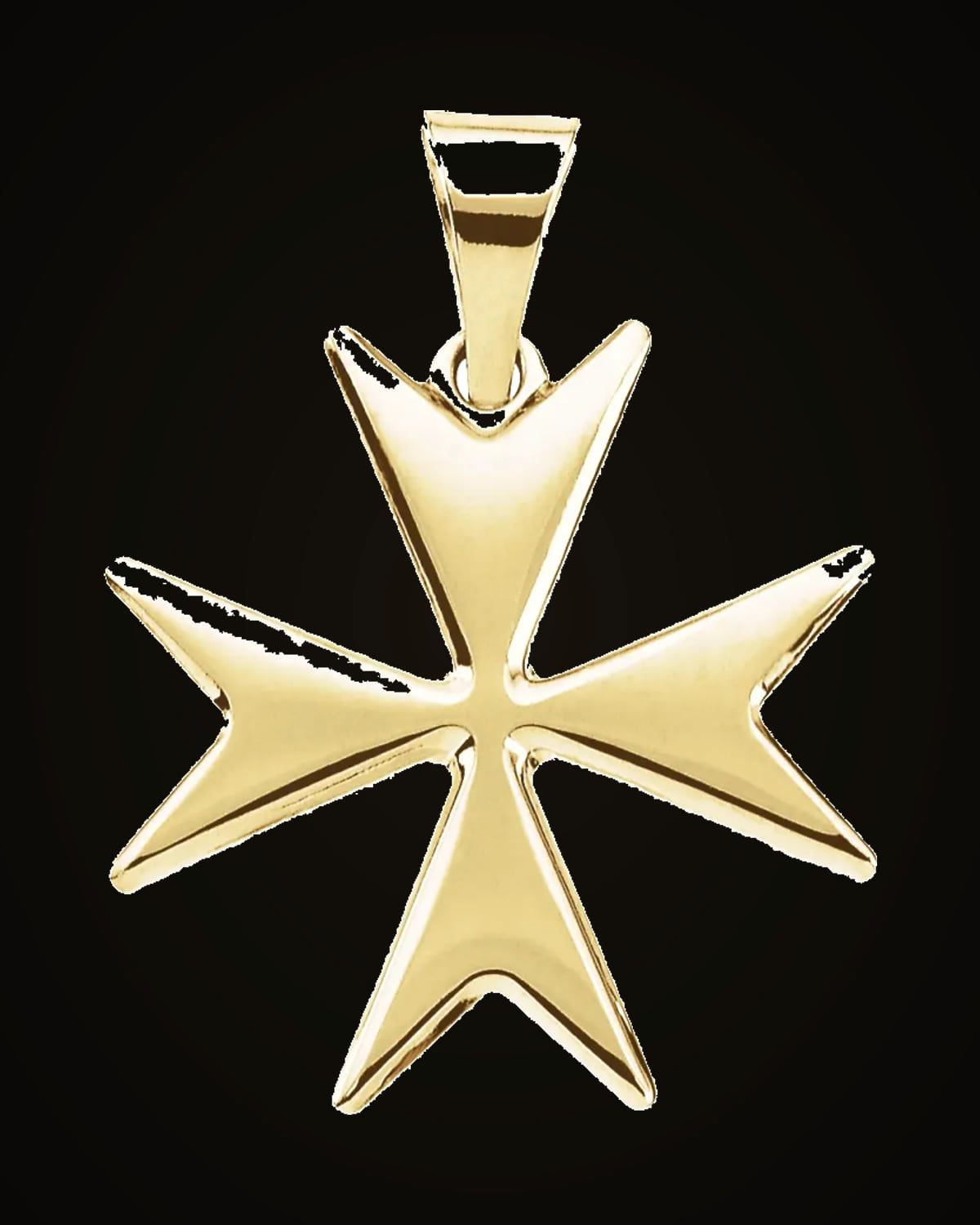 Maltese Cross Pendant — 14K Yellow Gold