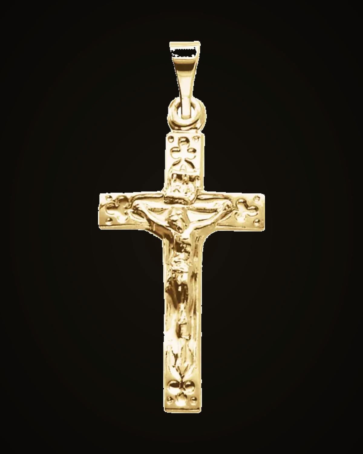 Crucifix Pendant — 14K Yellow Gold