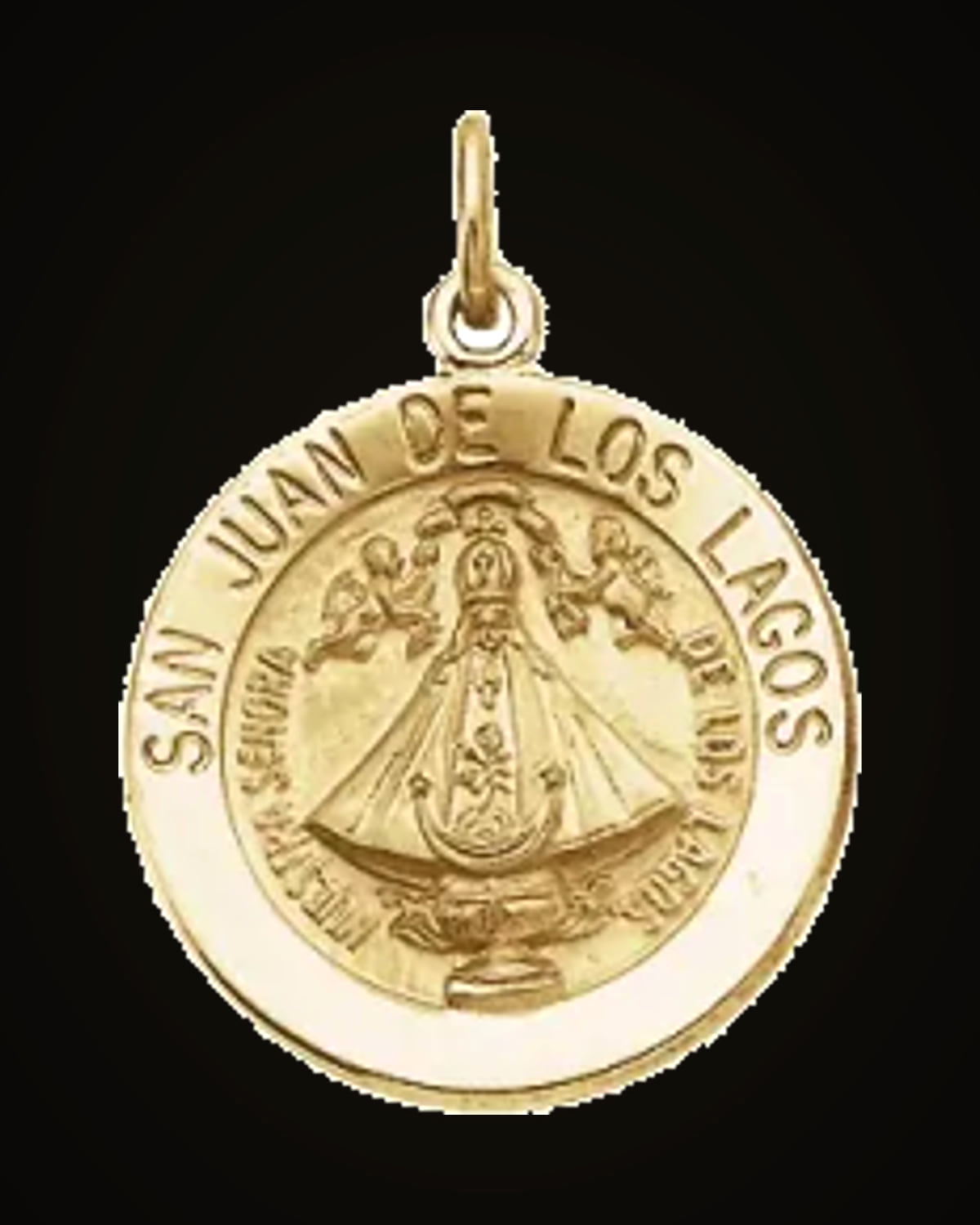Round San Juan Of Los Lagos Medal — 14K Yellow Gold