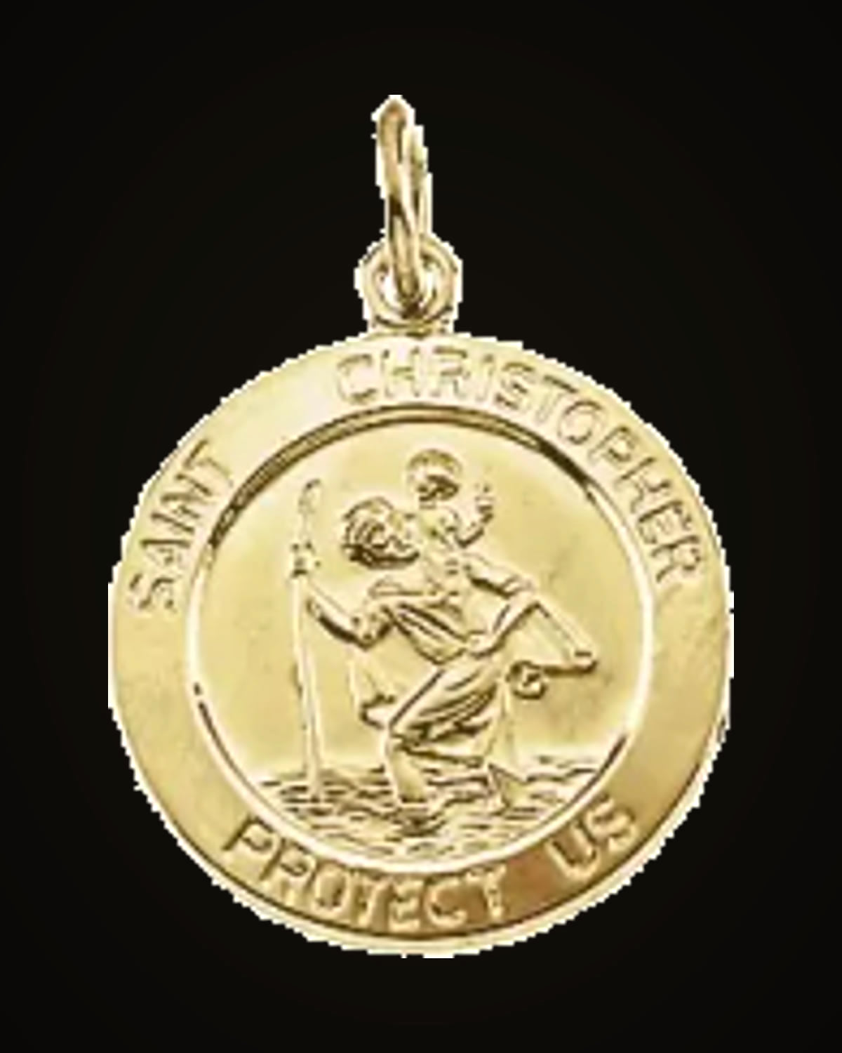 St. Christopher Medal — 14K Yellow Gold