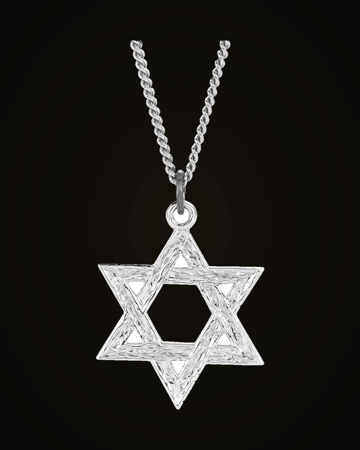 Star Of David Necklace — Rhodium-Plated on Sterling Silver