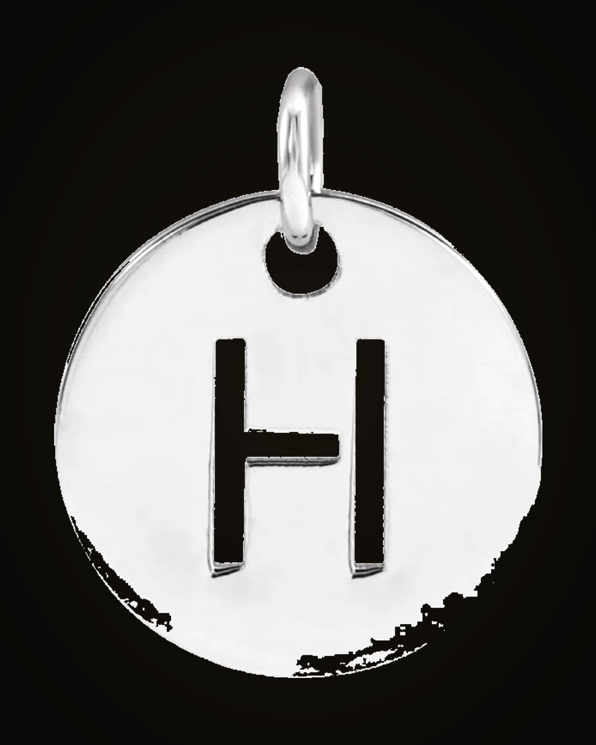 Initial Disc Charm/Pendant — Sterling Silver