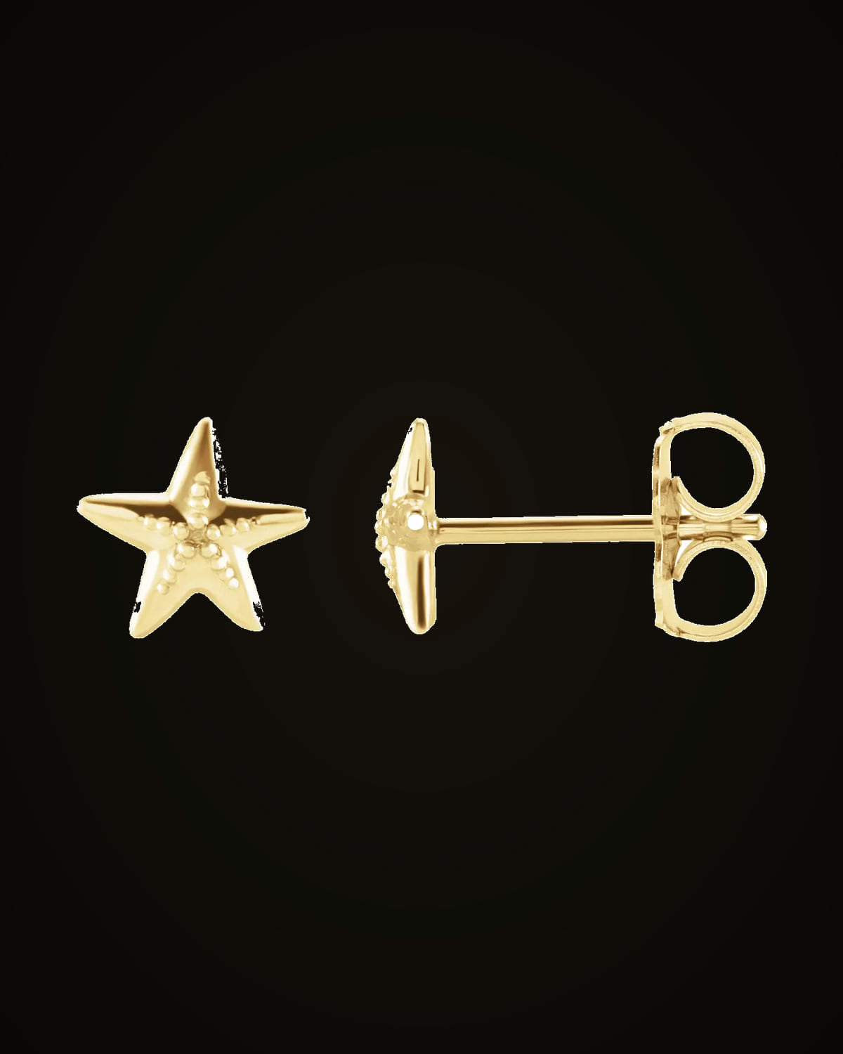 Starfish Earrings — 14K Yellow Gold