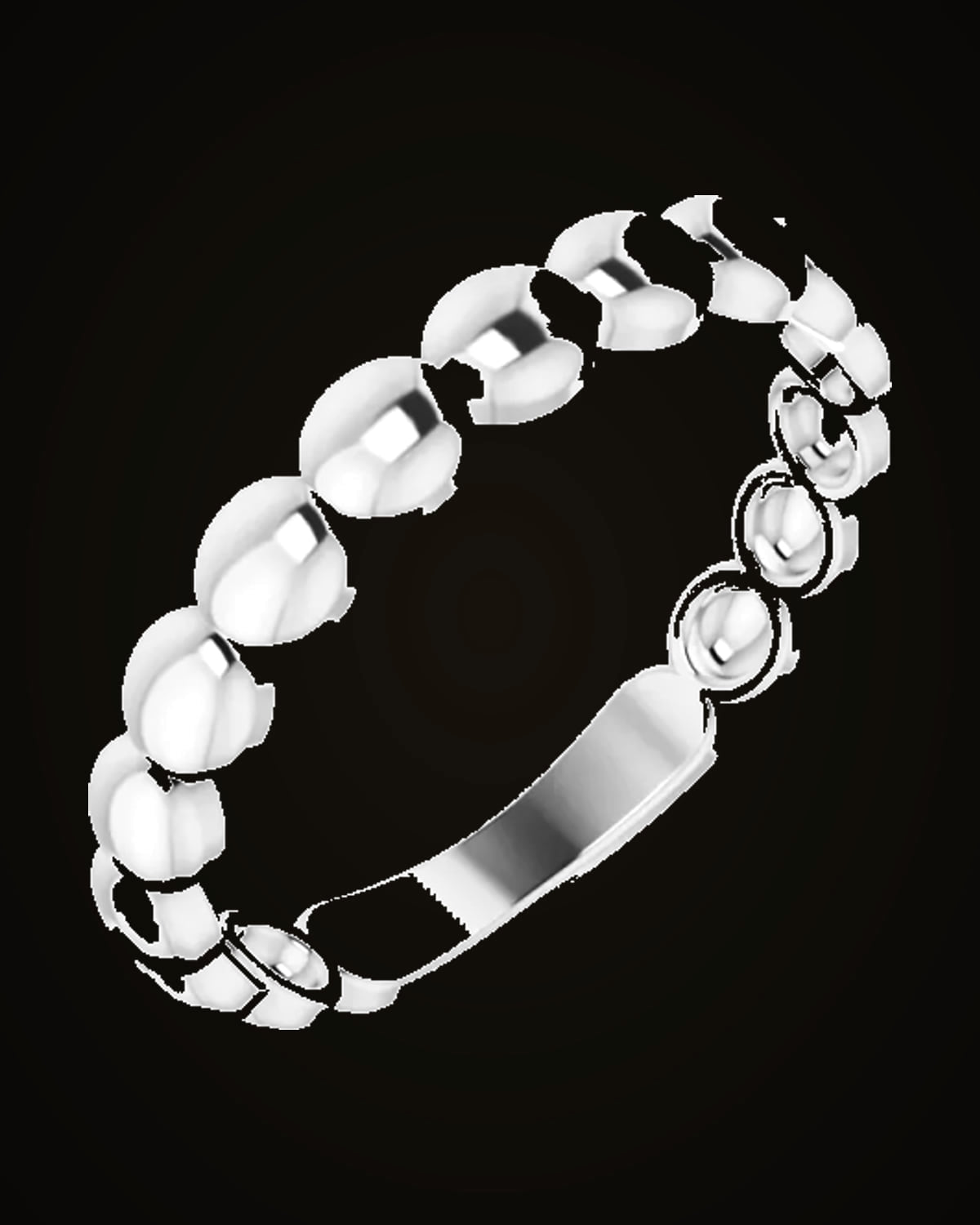Beaded Stackable Ring — Sterling Silver · 2.25 mm