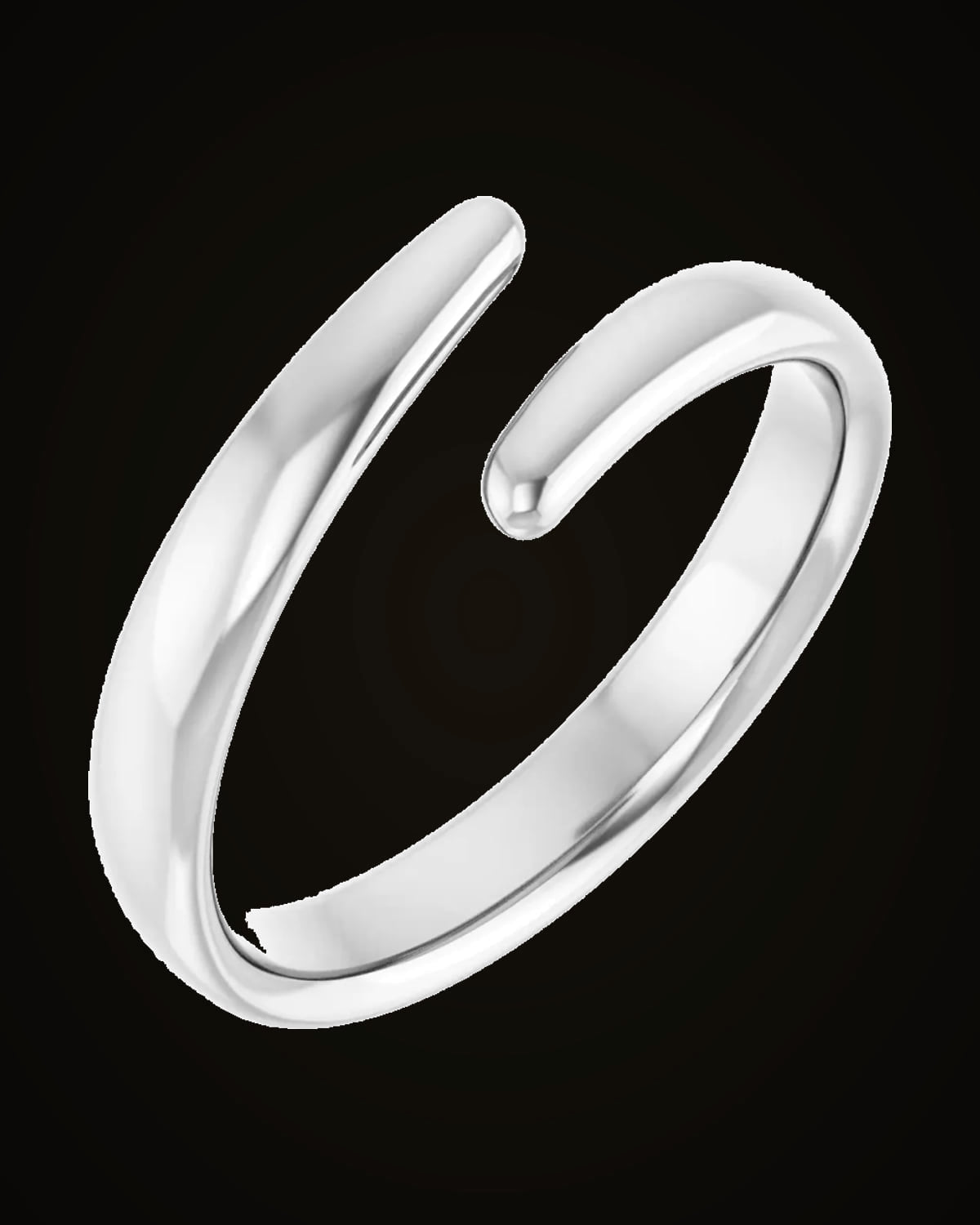 Negative Space Ring — Sterling Silver · 3.8 mm · Size 7