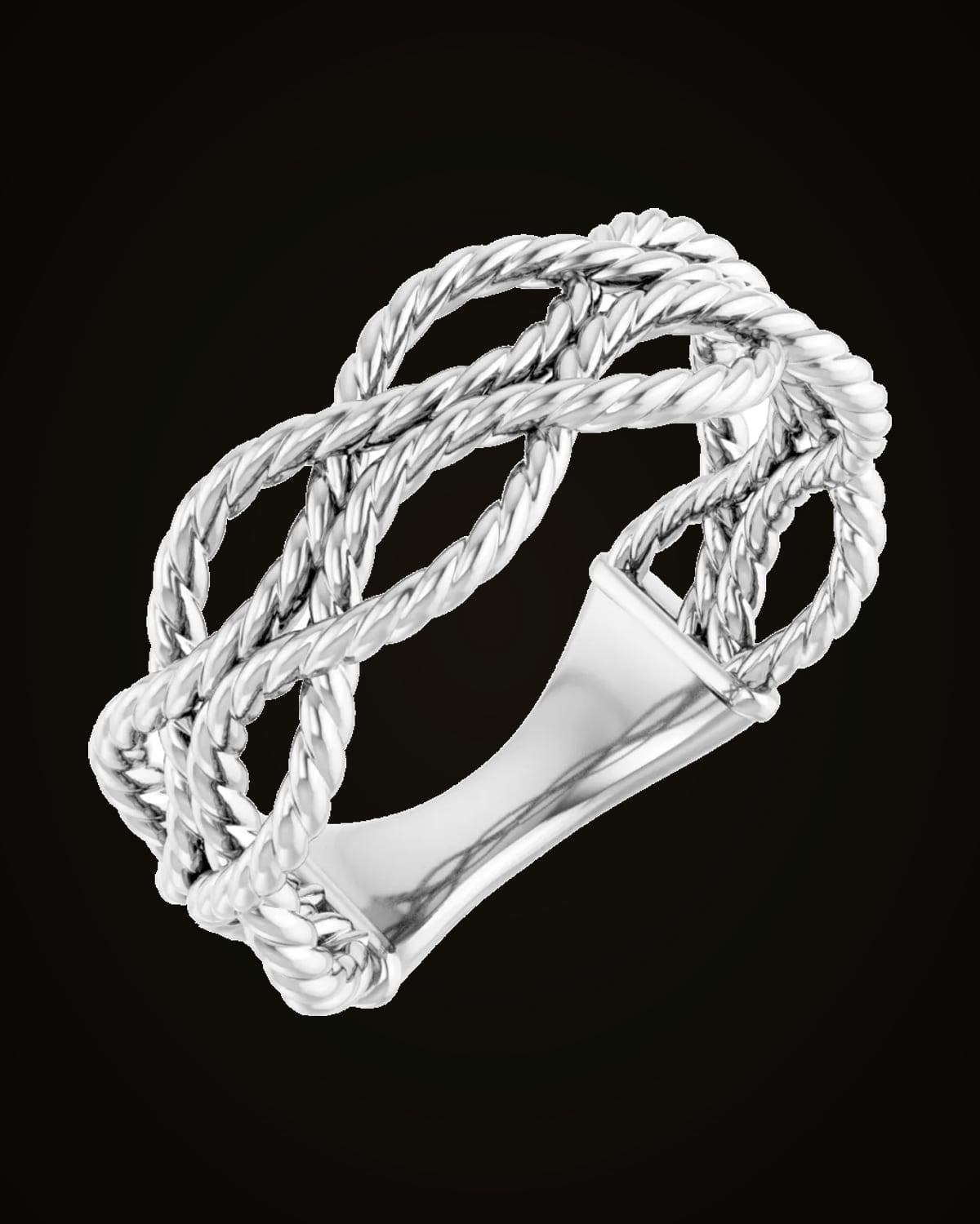 Rope Ring — Sterling Silver · 3 mm