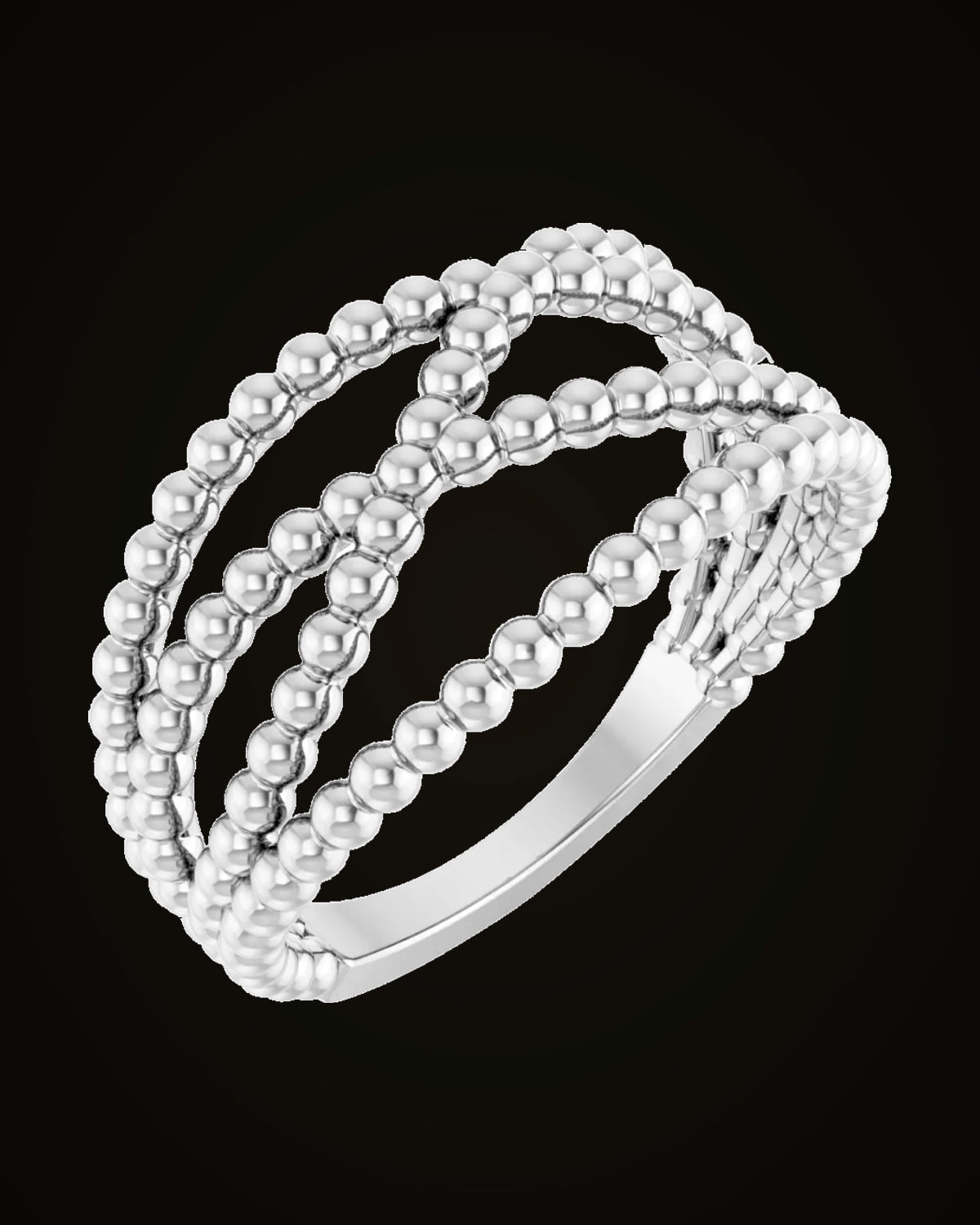 Beaded Ring — Sterling Silver · 1.7 mm