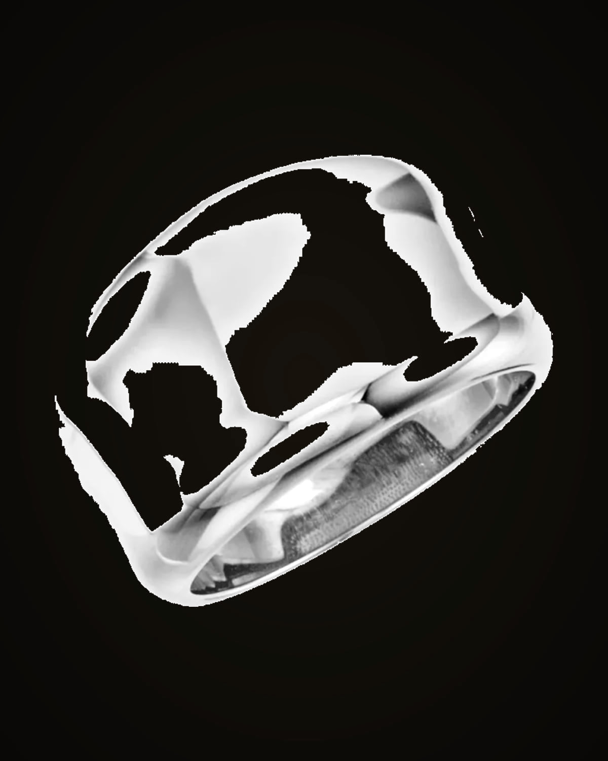 Concave Ring — Sterling Silver · 7.77 mm