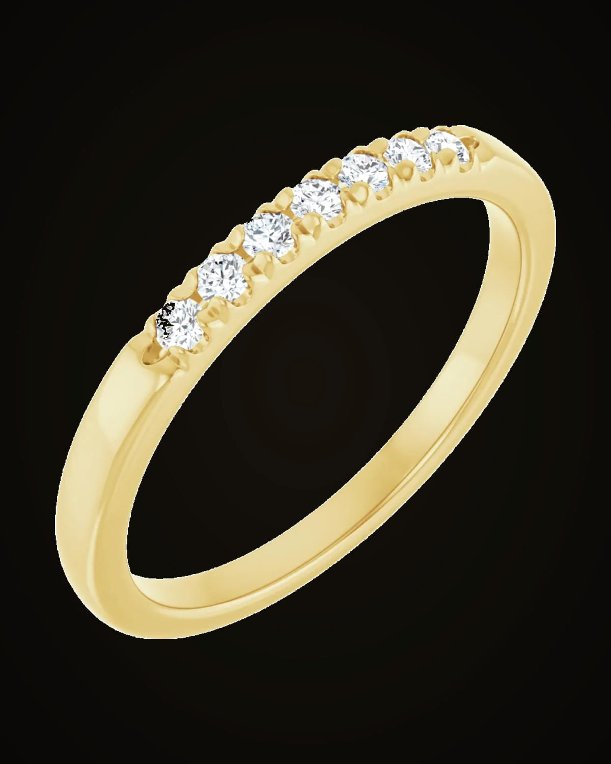 1/8 CTW Lab-Grown Diamond French-Set Anniversary Band — 14K Yellow Gold · 1.85 mm · VS