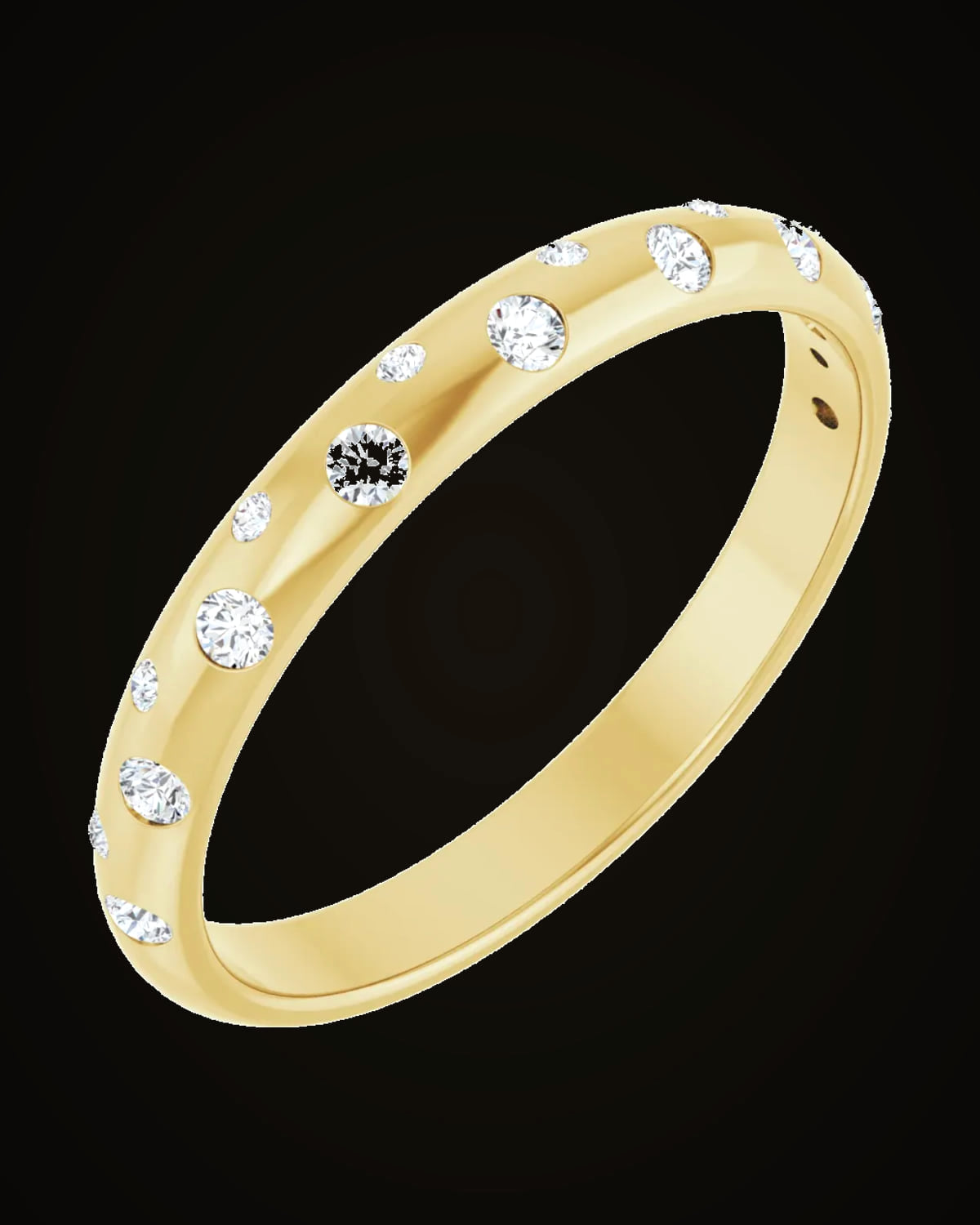 1/6 CTW Lab-Grown Diamond Anniversary Band — 14K Yellow Gold · 2.6 mm · VS · F+ · Size 7