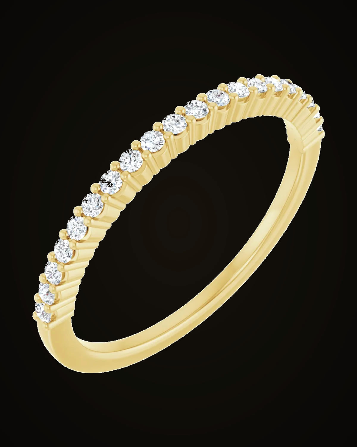 1/5 CTW Lab-Grown Diamond Anniversary Band — 14K Yellow Gold · 1.14 mm · VS · F+