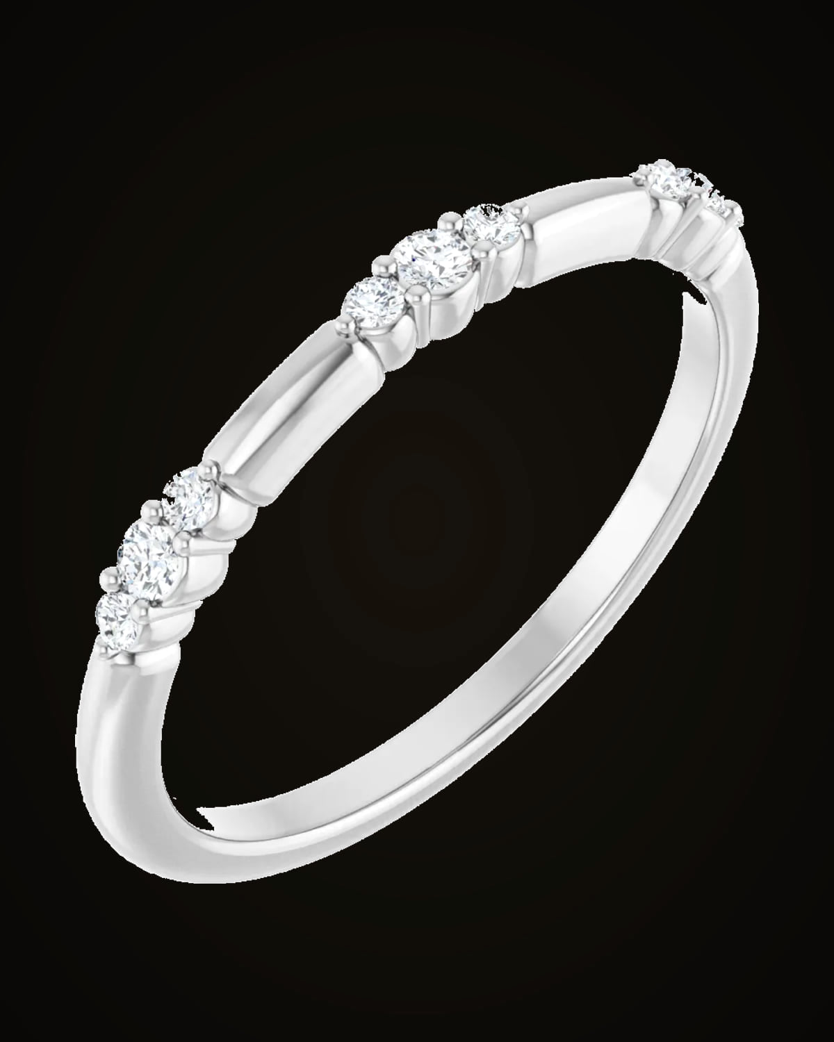 1/8 CTW Lab-Grown Diamond Stackable Ring — Sterling Silver · 1.7 mm · VS · F+
