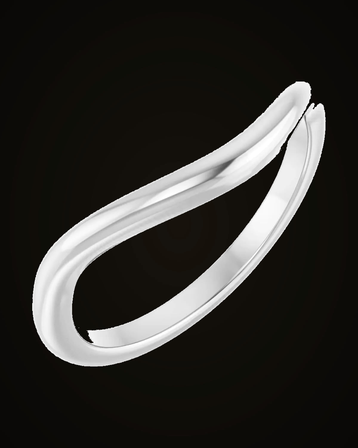 Contour Band — Rhodium-Plated on 10K White Gold · 1.9 mm
