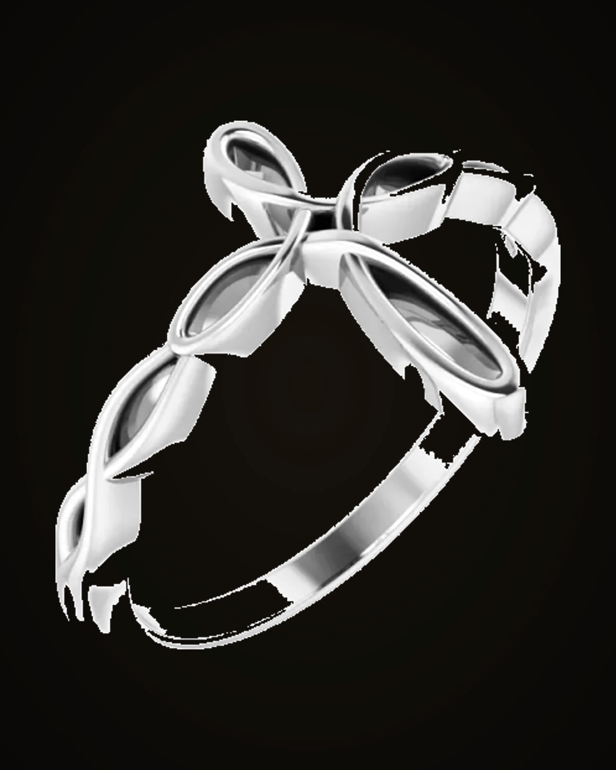 Cross Ring — Sterling Silver · 2 mm