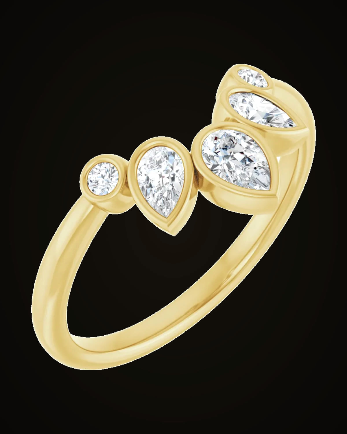 Lab-Grown Diamond Ring — 14K Yellow Gold · 2 mm · 3/8 CTW · VS · Size 7