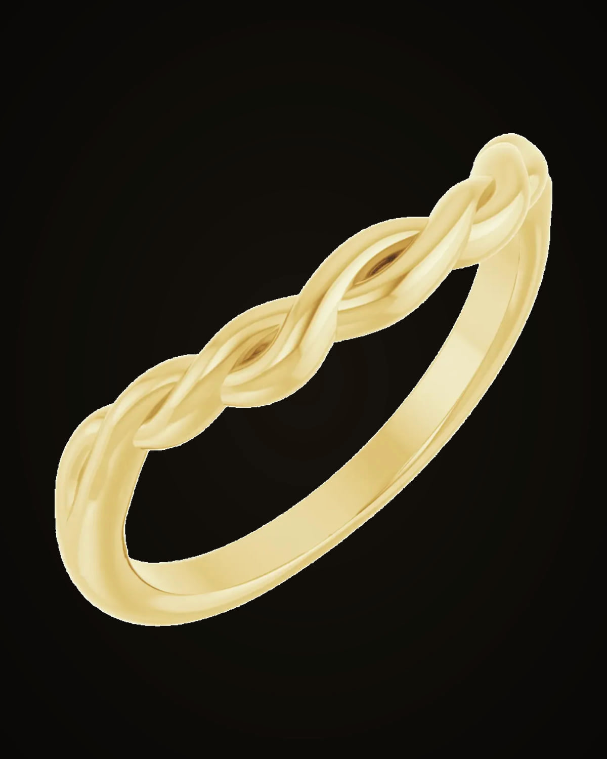 Twisted Contour Band — 14K Yellow Gold · 2 mm