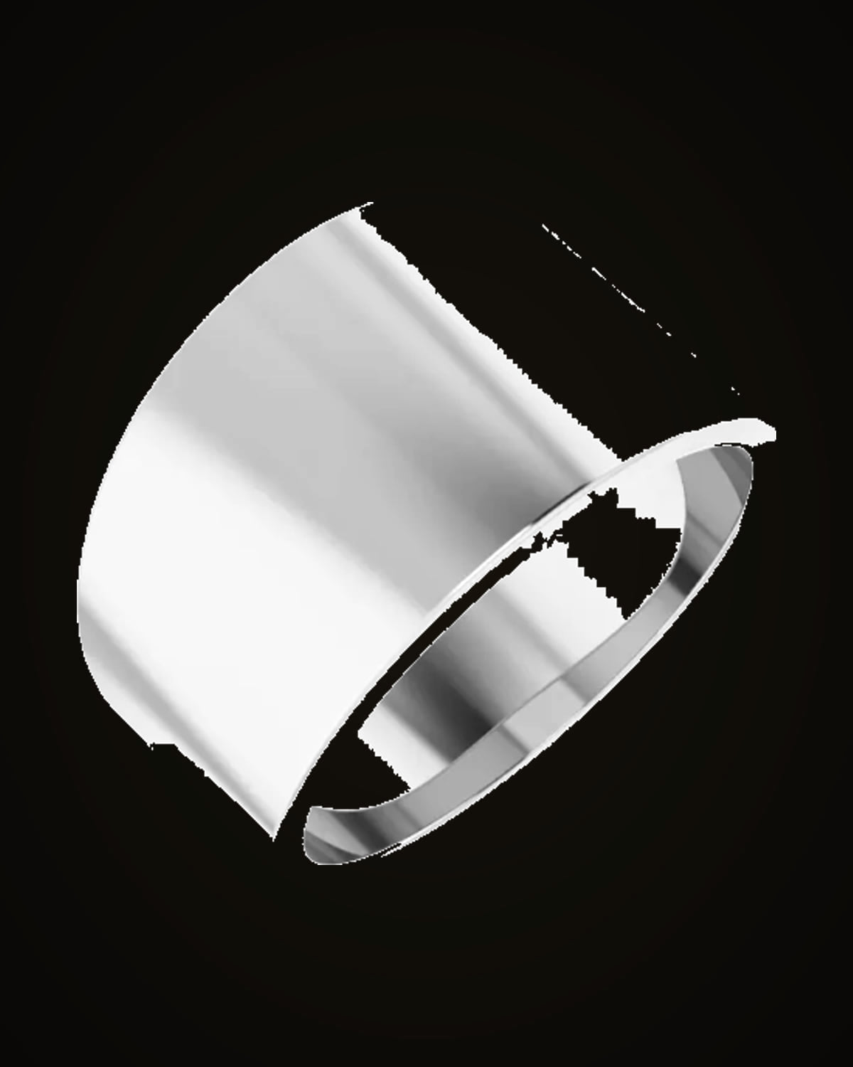 Flat Tapered Band — Sterling Silver · 12 mm · Size 9