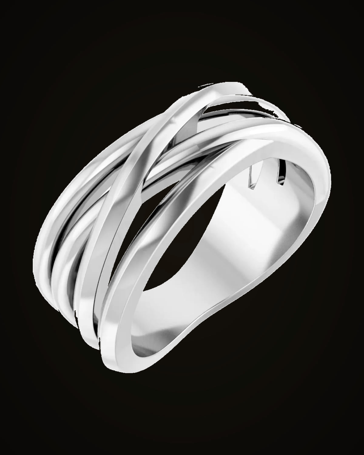 Negative Space Freeform Ring — Sterling Silver · 3.9 mm