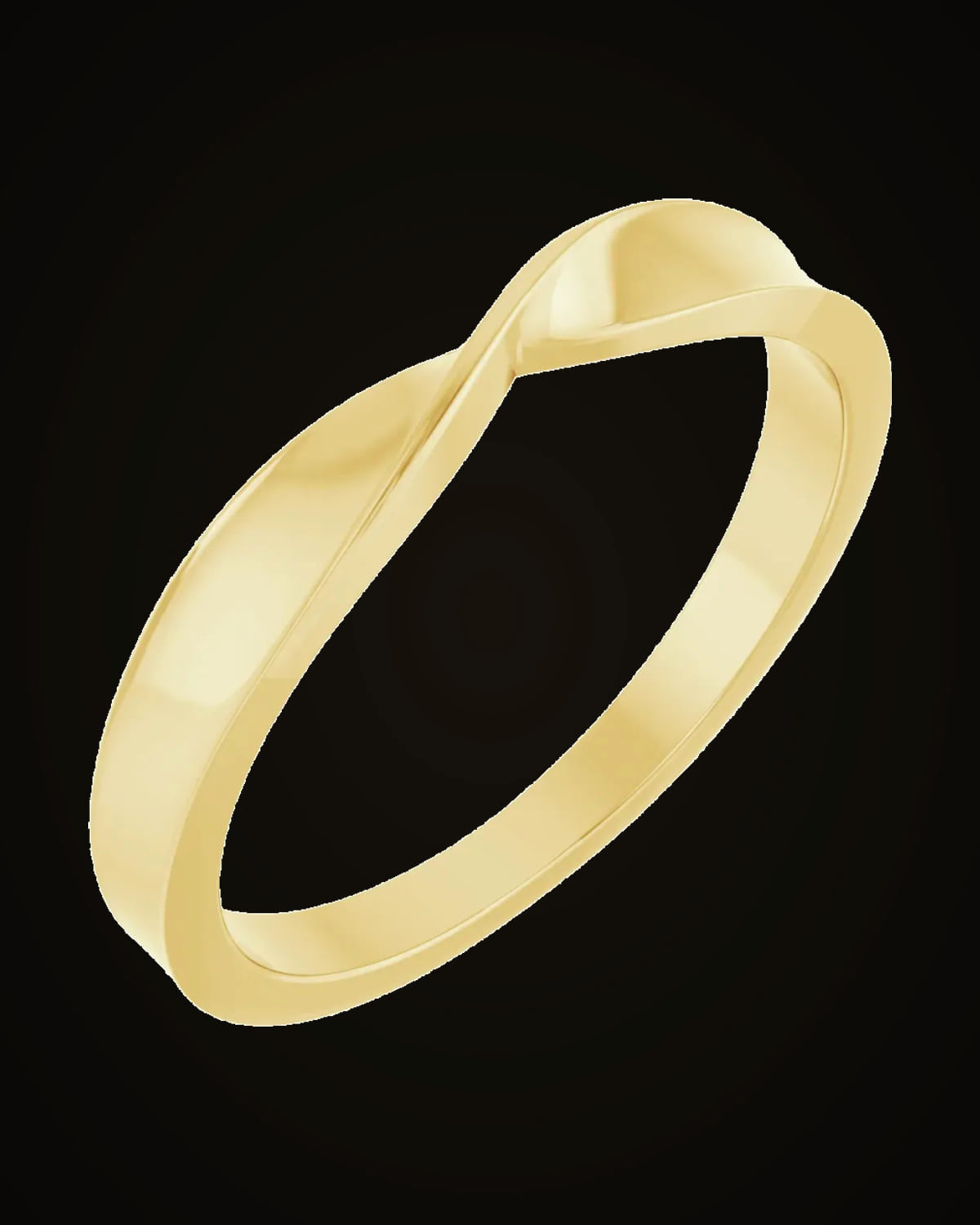 Twisted Stackable Ring — 10K Yellow Gold · 1.7 mm