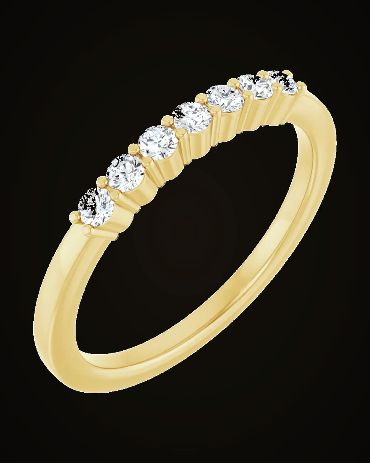 1/5 CTW Lab-Grown Diamond Anniversary Band — 14K Yellow Gold · 1.65 mm · VS · F+