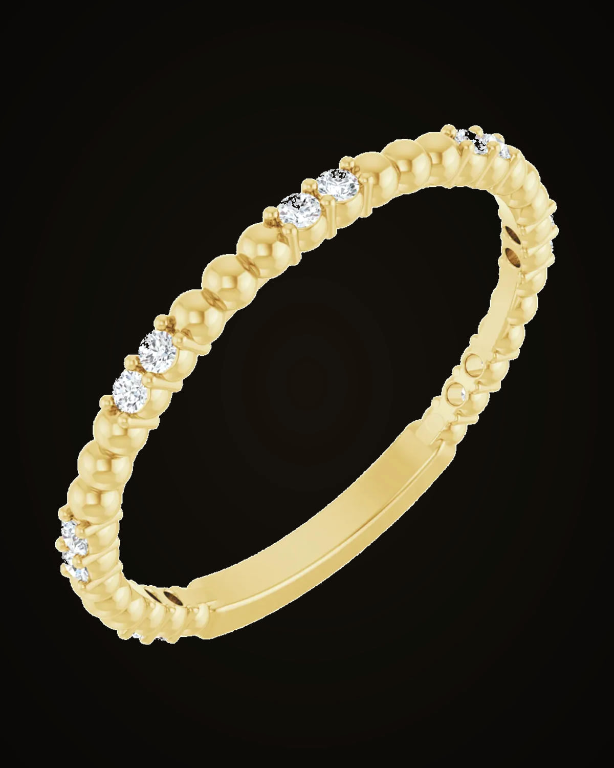 1/8 CTW Lab-Grown Diamond Anniversary Band — 14K Yellow Gold · 1.7 mm · VS · F+