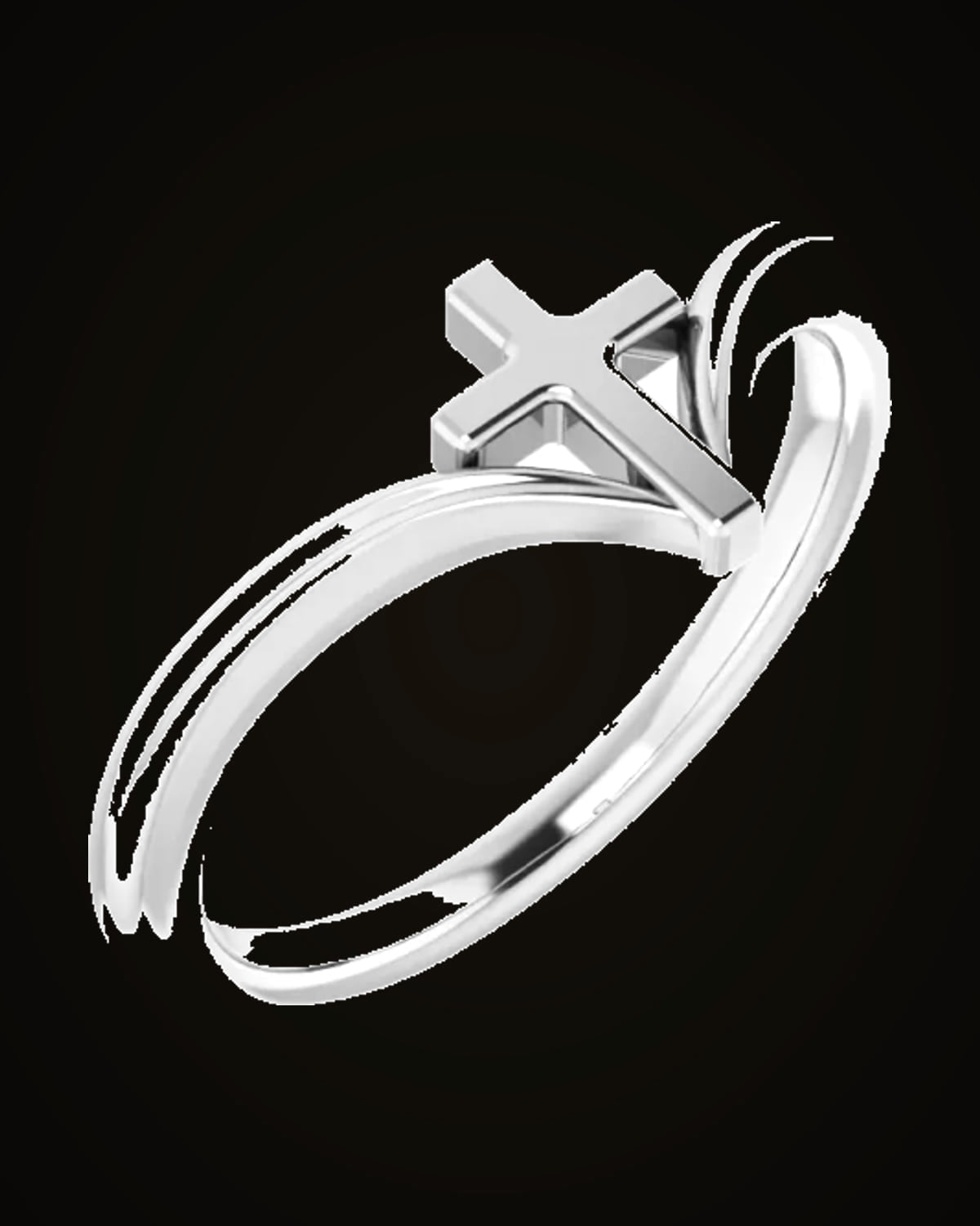 Cross Ring — Sterling Silver · 2.05 mm