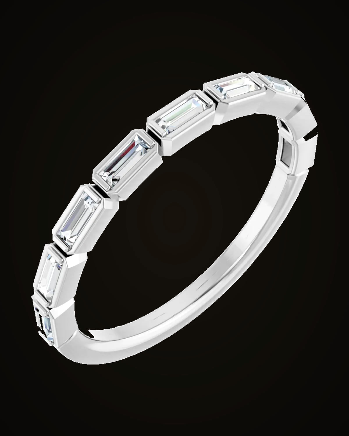 1/4 CTW Lab-Grown Diamond Anniversary Band — Rhodium-Plated on 14K White Gold · 1.75 mm · VS · G-H