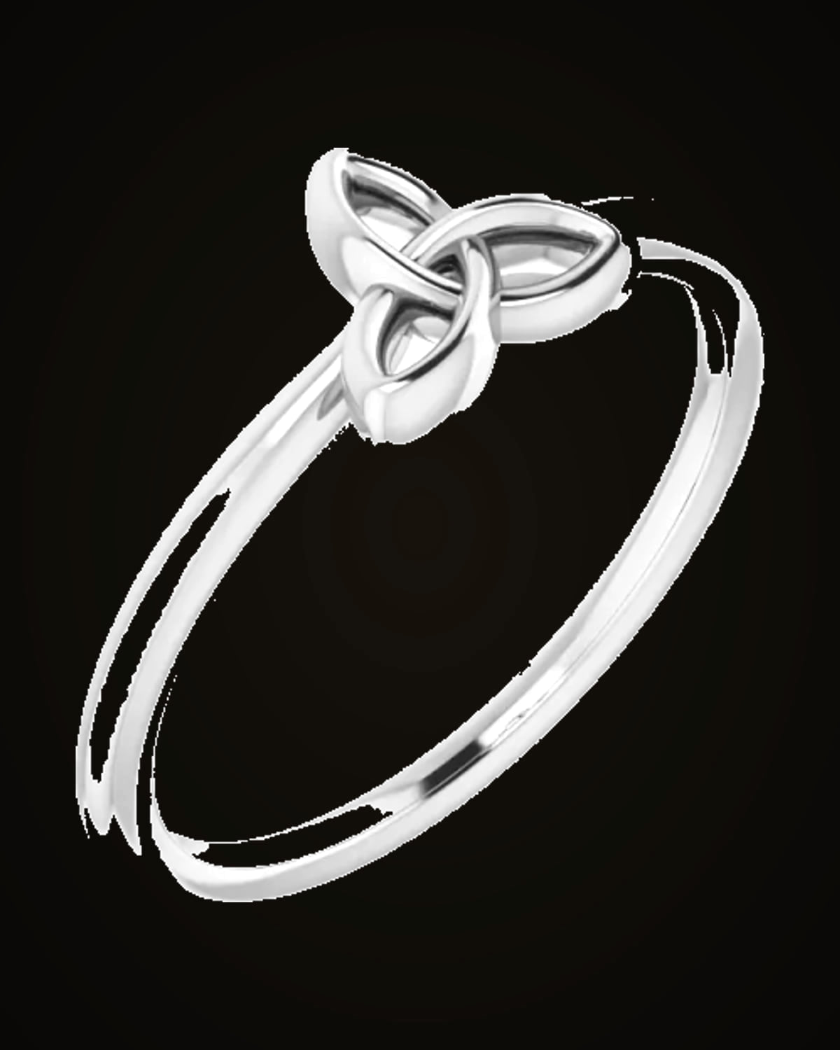 Stackable Celtic-Inspired Trinity Ring — Sterling Silver · 1.7