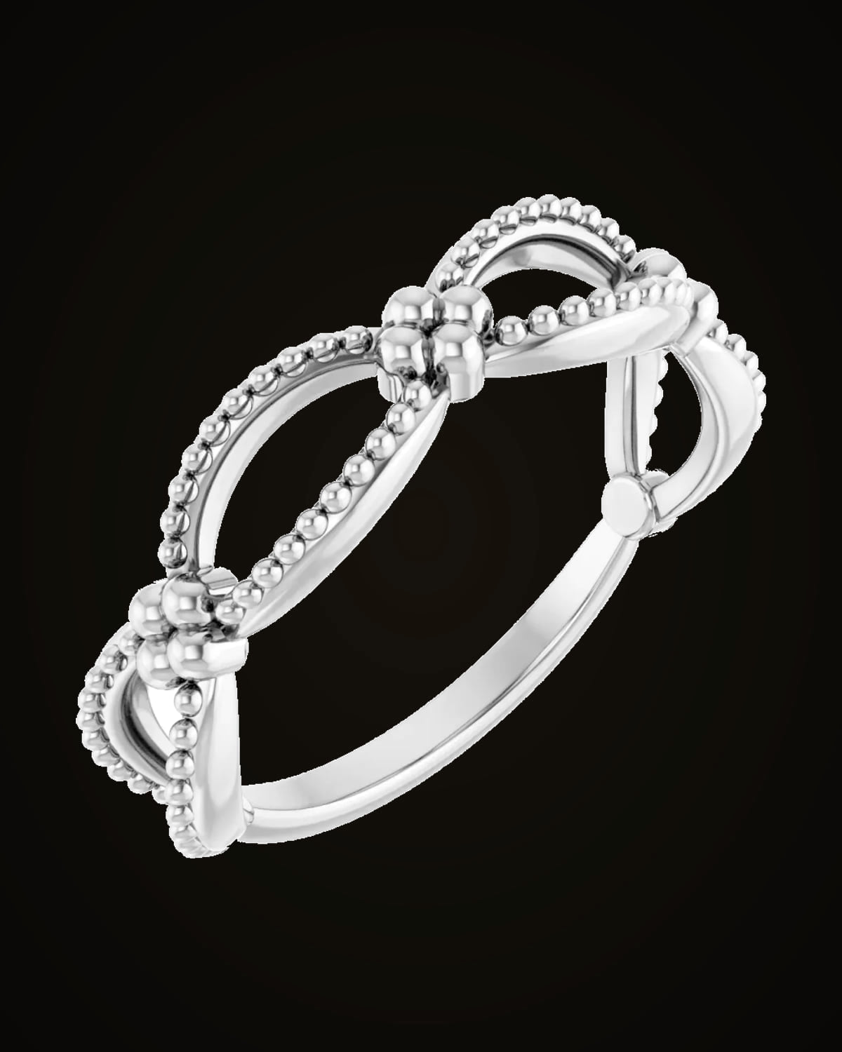 Beaded Stackable Ring — Sterling Silver · 1.76 mm