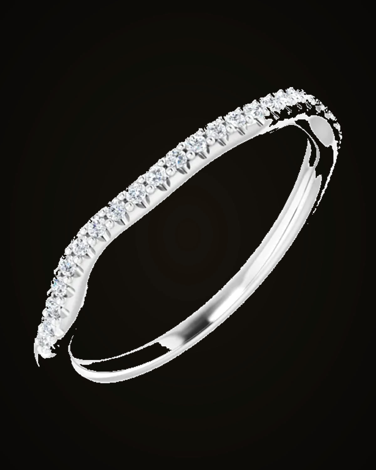 1/6 CTW Lab-Grown Diamond Band — Rhodium-Plated on 14K White Gold · 1.6 mm · VS · F+