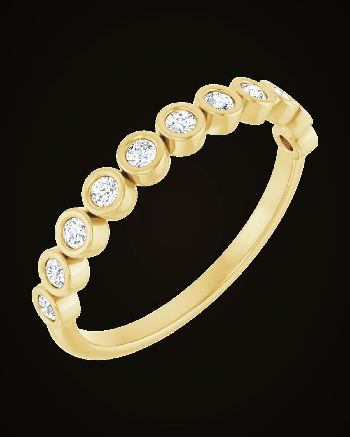 1/5 CTW Lab-Grown Diamond Anniversary Band — 14K Yellow Gold · 1.45 mm · VS · F+