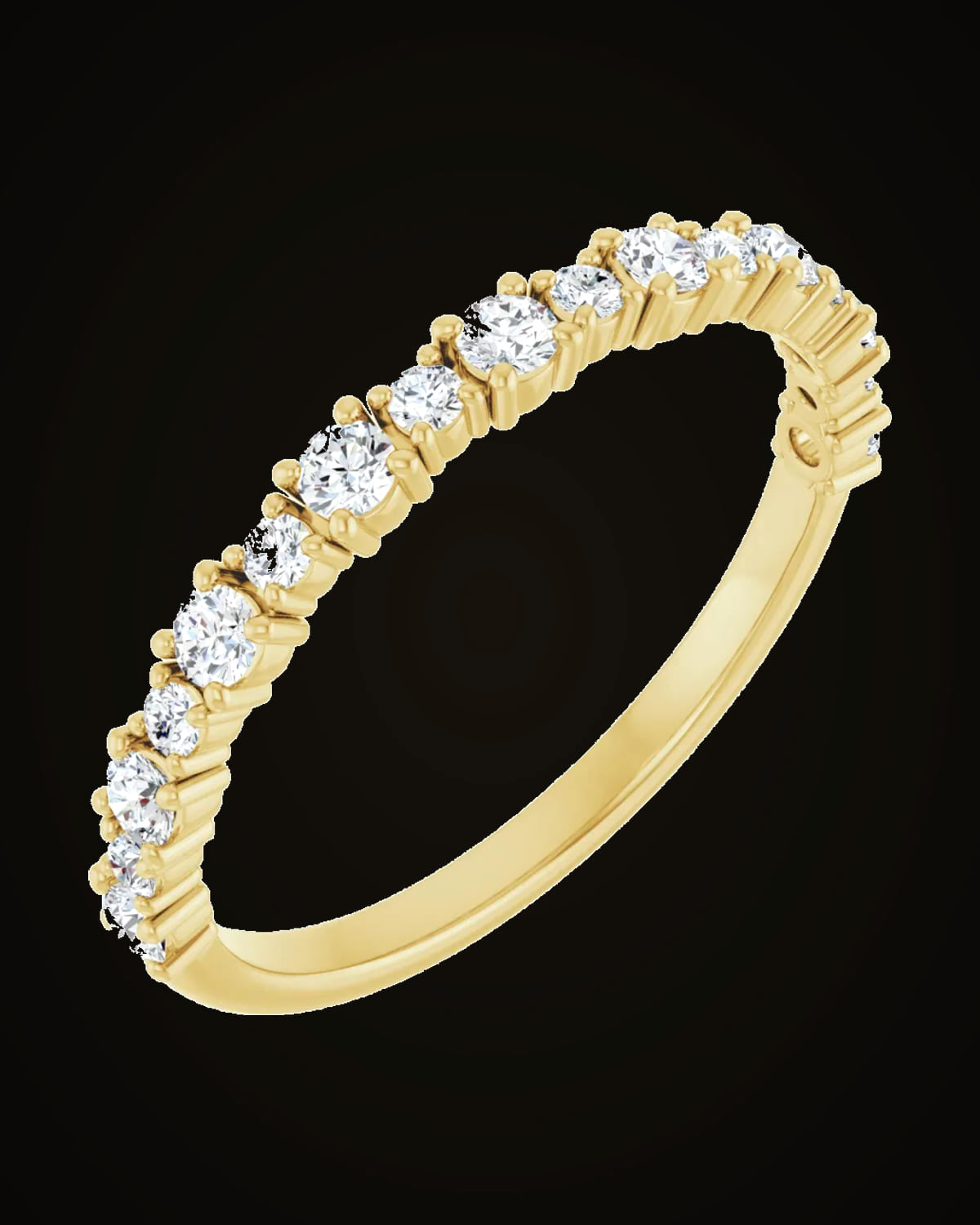 3/8 CTW Lab-Grown Diamond Anniversary Band — 14K Yellow Gold · 1.7 mm · VS · F+