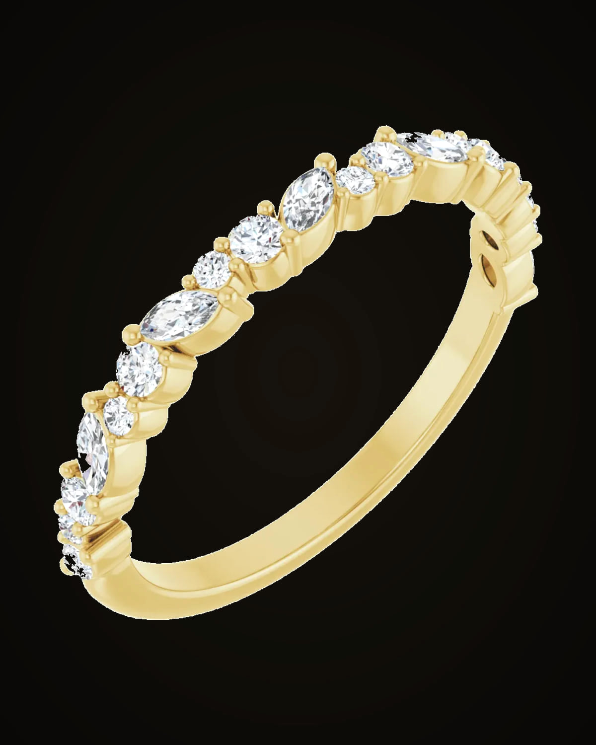 3/8 CTW Lab-Grown Diamond Anniversary Band — 14K Yellow Gold · 1.8 mm · VS · F+