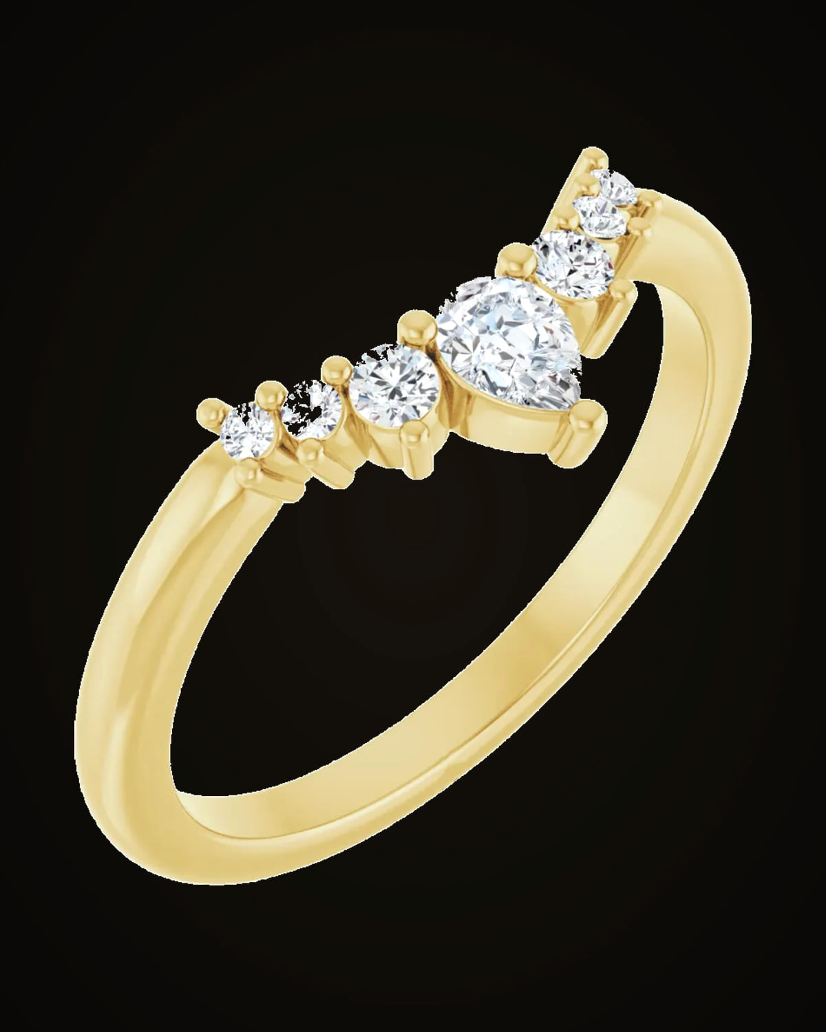 1/4 CTW Lab-Grown Diamond Contor Band — 14K Yellow Gold · 1.9 mm · SI1-SI2 · G-H