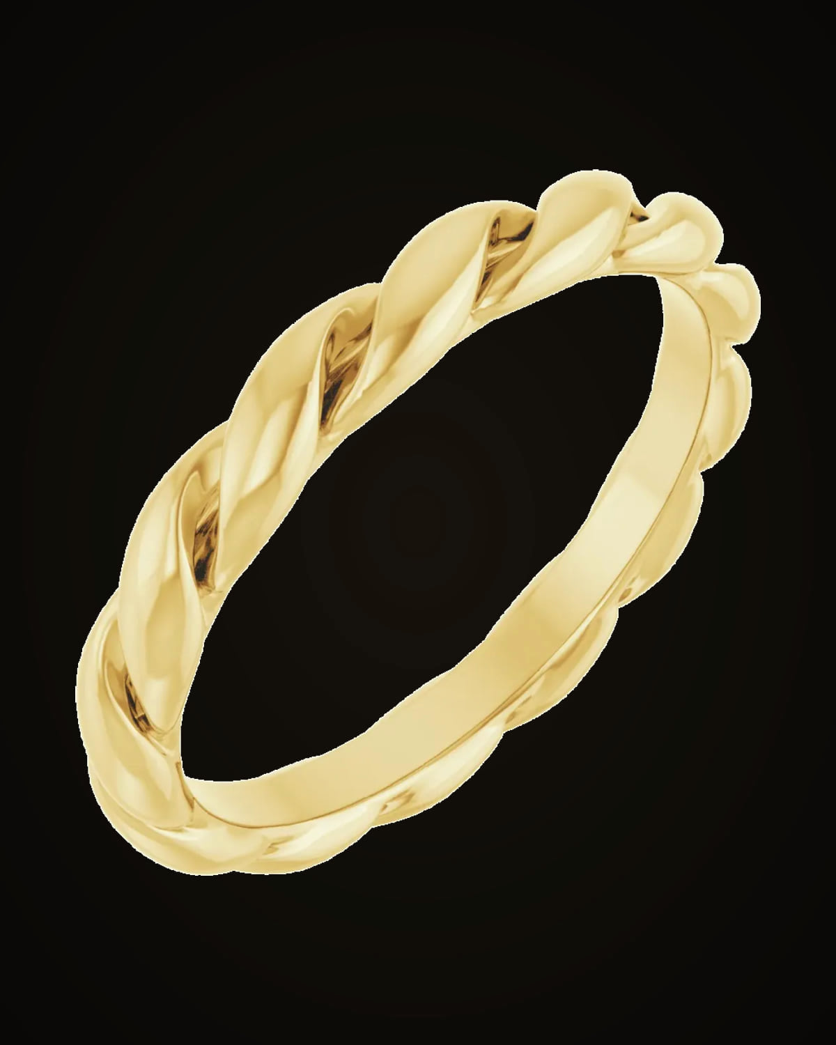 Rope Standard-Fit Band — 14K Yellow Gold · 2.8 mm · Size 7