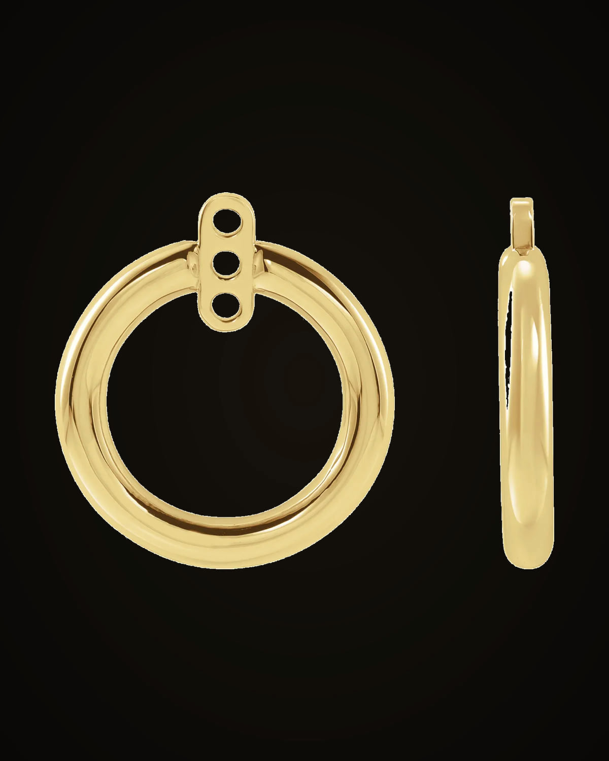 Open Circle Earring Jackets — 14K Yellow Gold