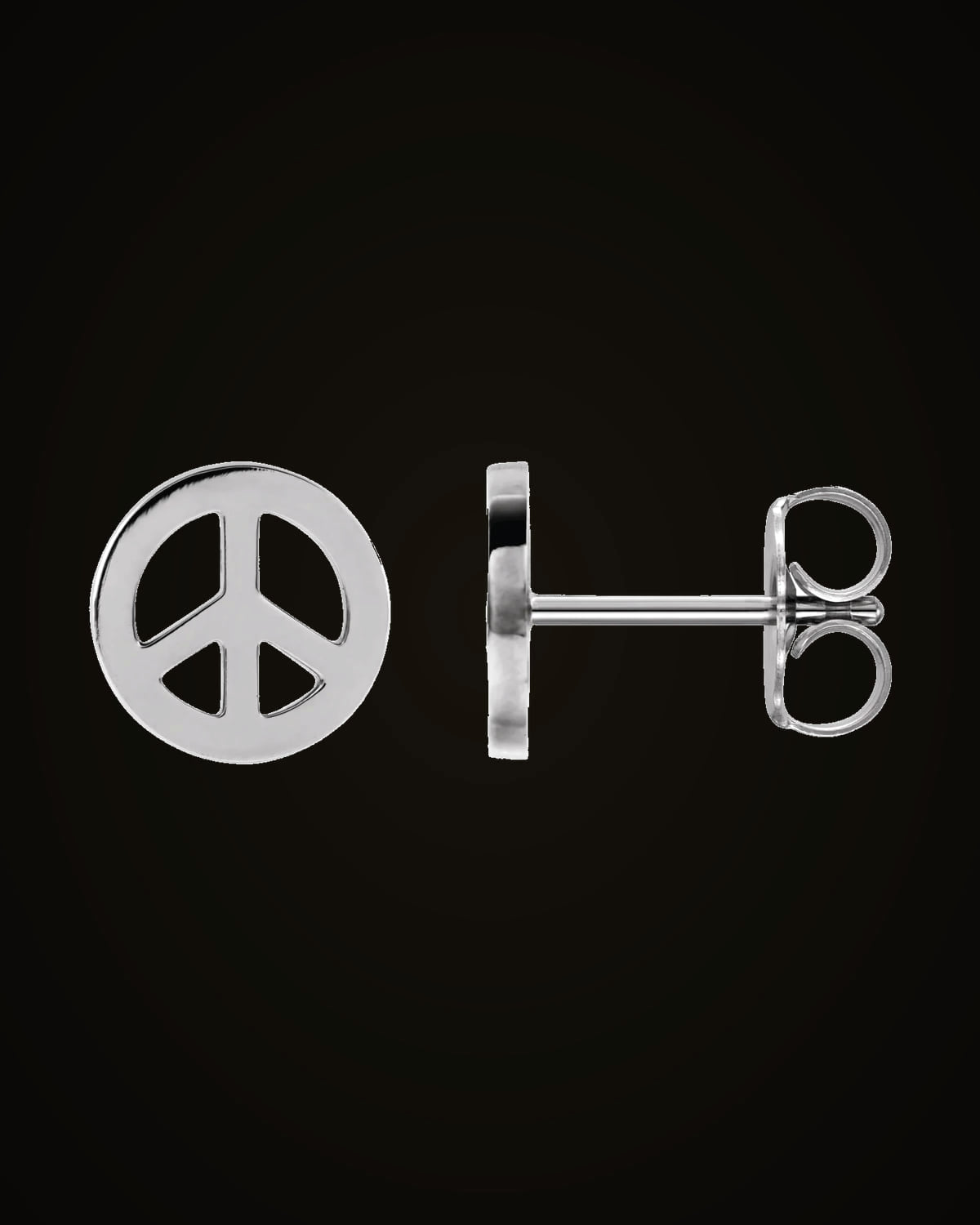 Tiny Peace Earrings — Sterling Silver