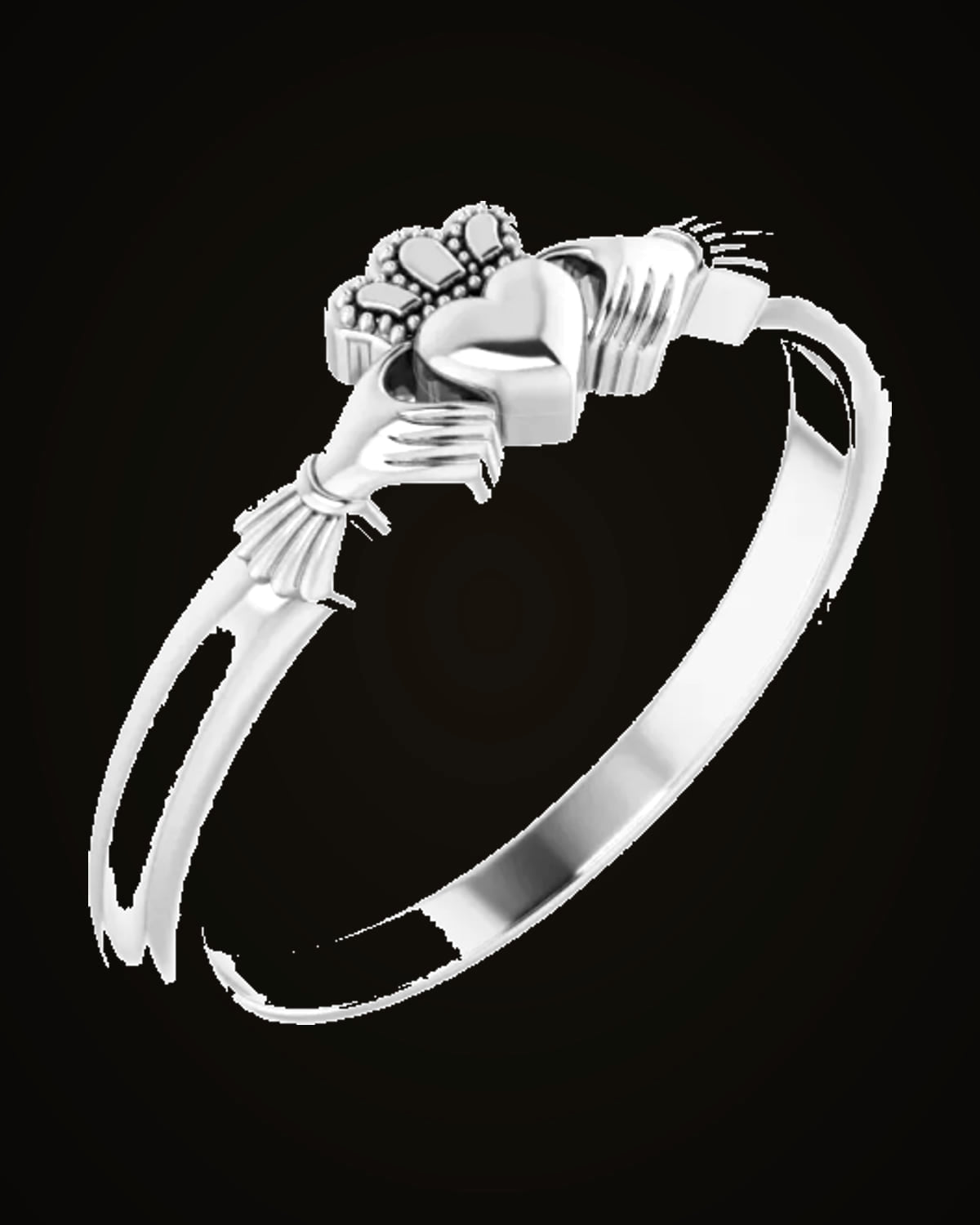 Claddagh Ring — Sterling Silver · 1.7 mm