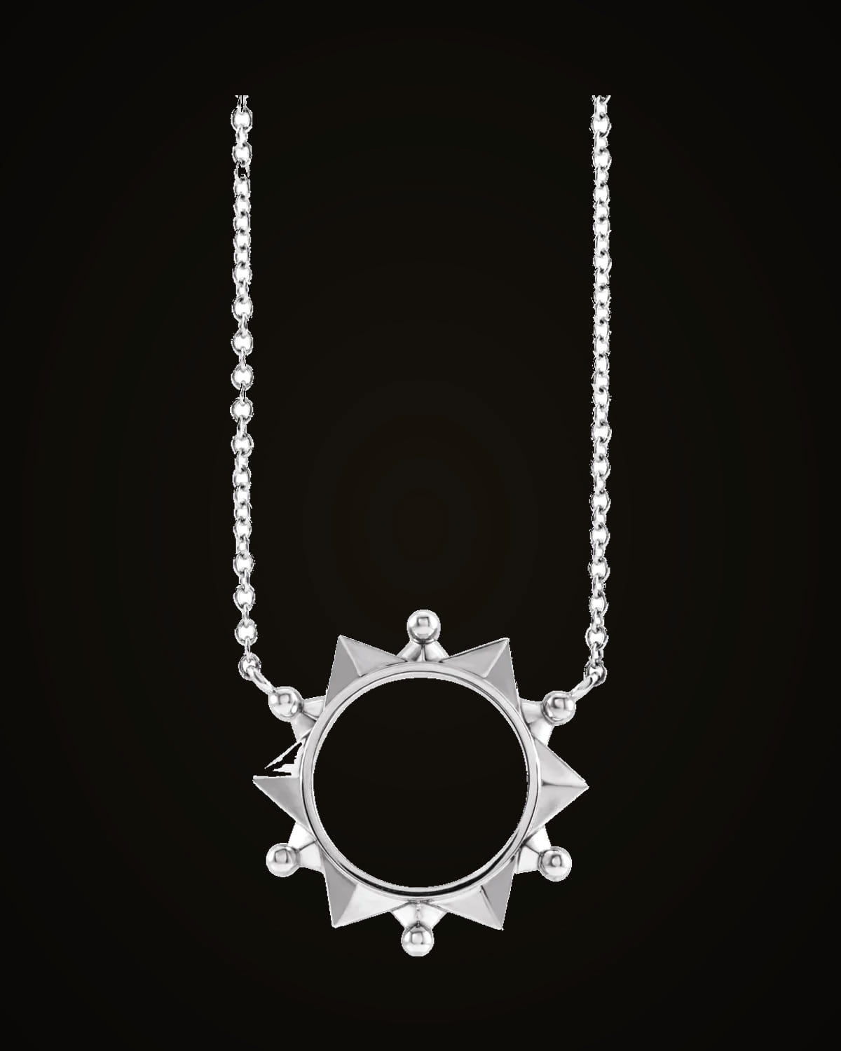 Geometric Necklace — Sterling Silver