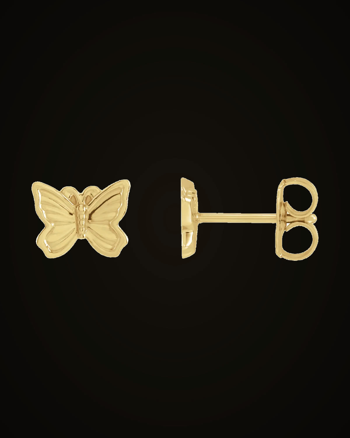 Petite Butterfly Earrings — 14K Yellow Gold