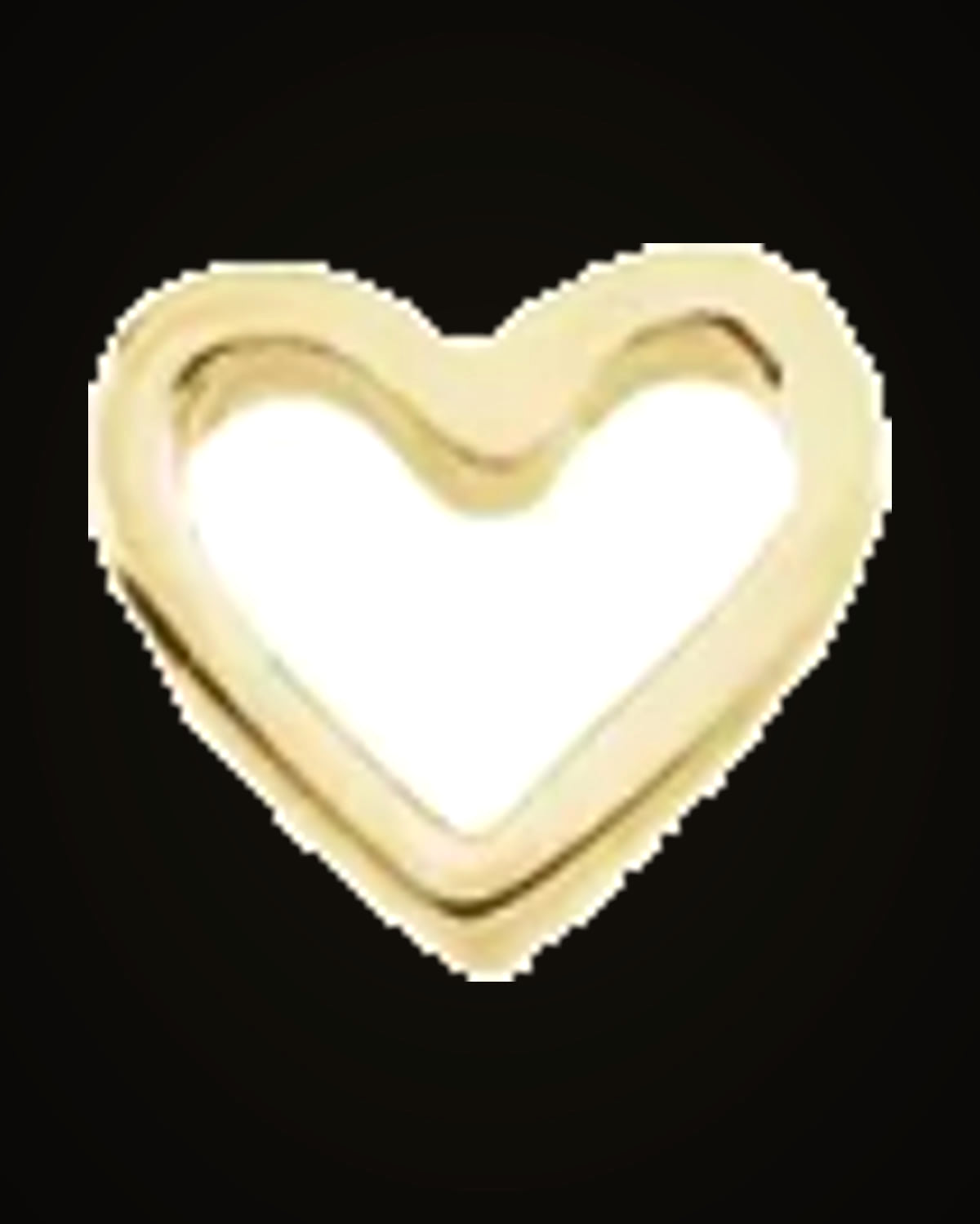 Heart Pendant — Rhodium-Plated on 14K Yellow Gold