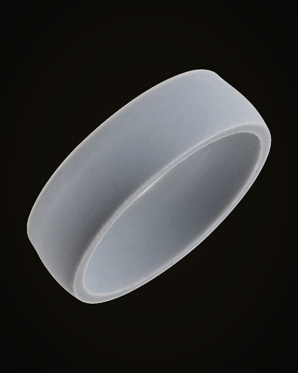 Dome Comfort-Fit Band — GRAY SILICONE · 7 mm · Size 9