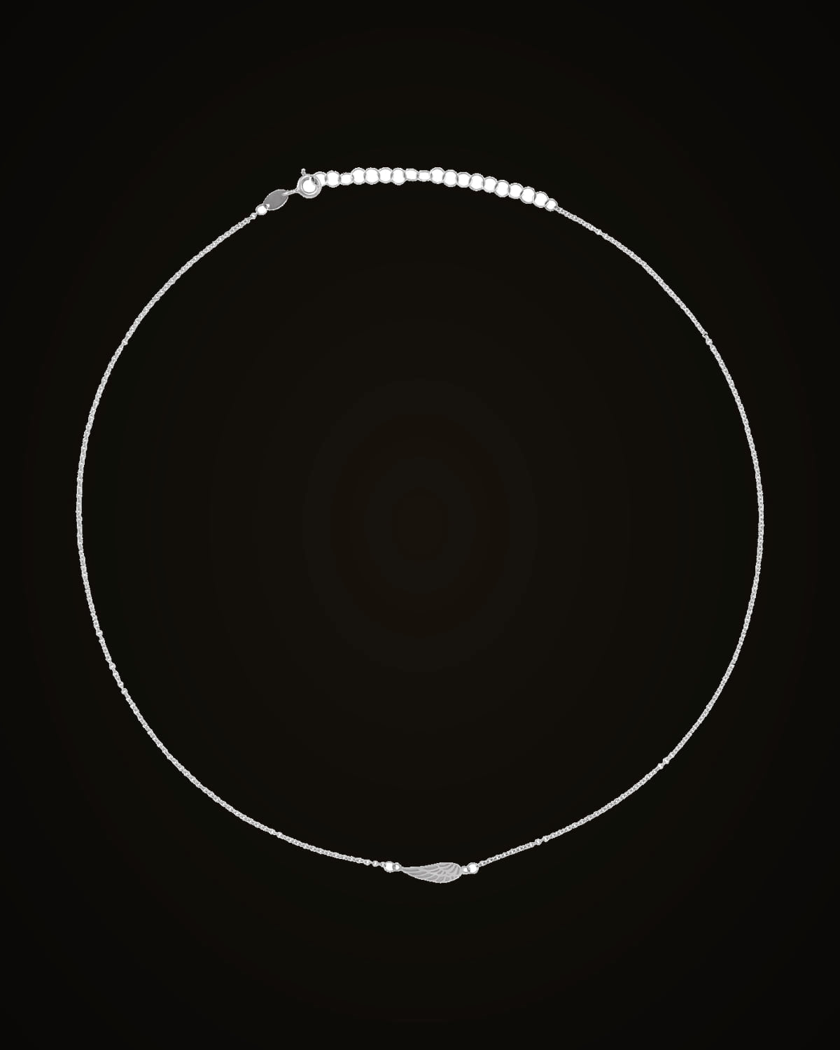 Angel Wing Necklace — Rhodium-Plated on 14K White Gold