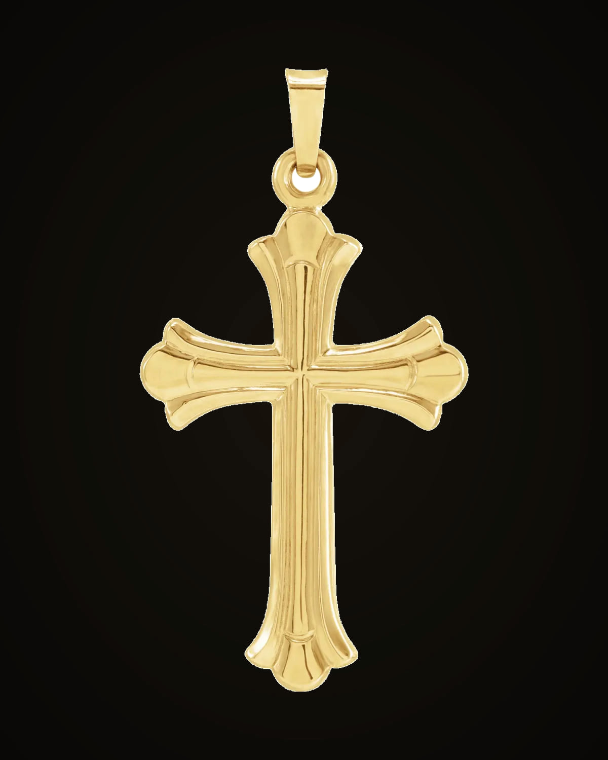 Hollow Cross Pendant — 14K Yellow Gold