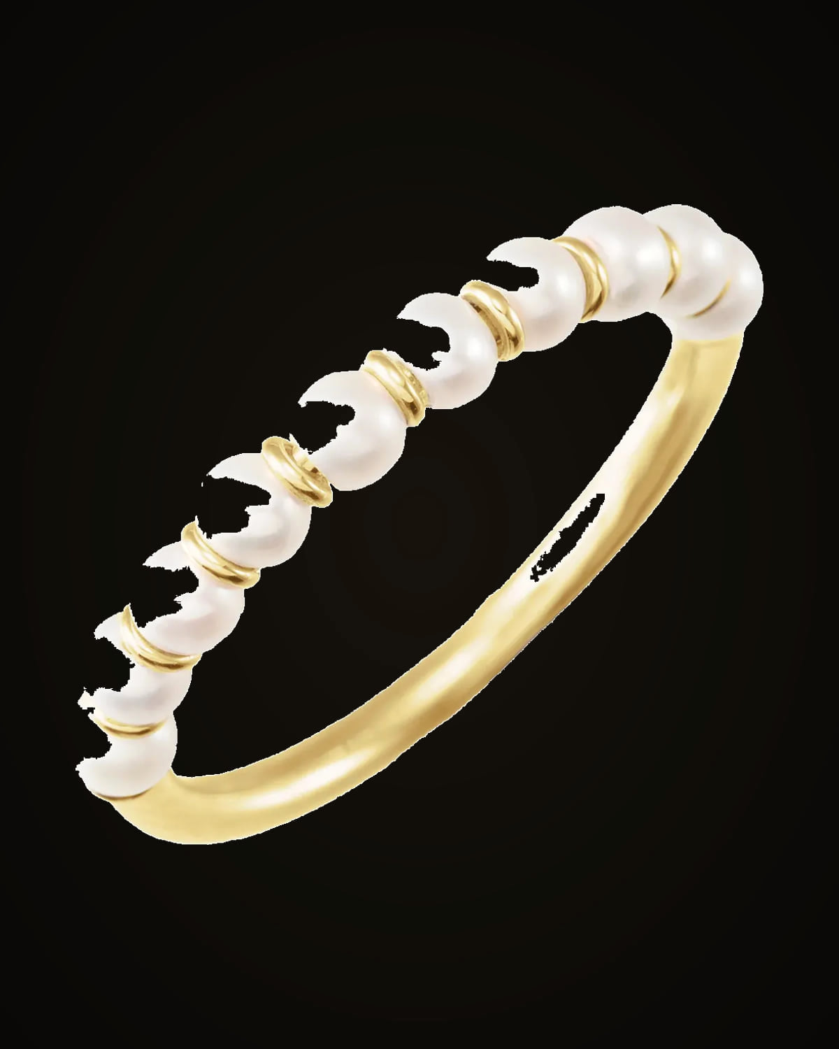 Cultured Freshwater Pearl Ring — 14K Yellow Gold-Plated · 2.04 mm · 3 mm · Size 7