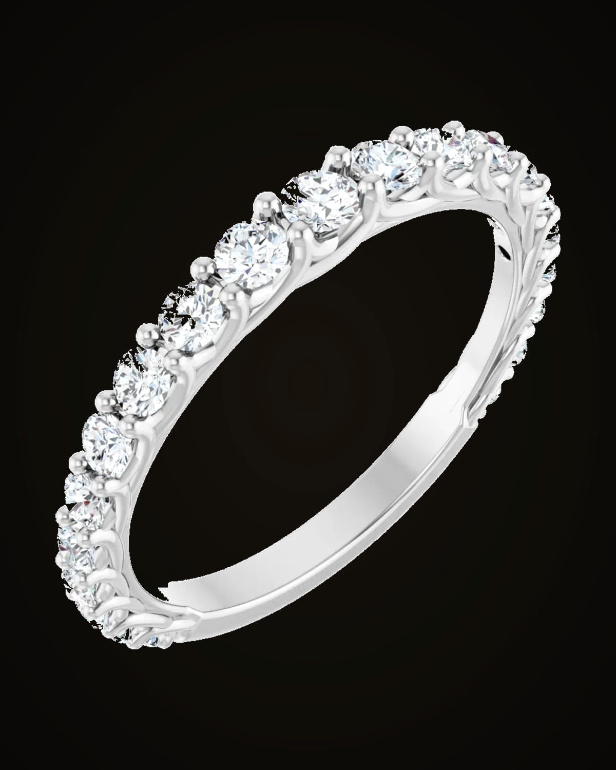 5/8 CTW Lab-Grown Diamond Matching Band — 14K White Gold · 1.14 mm · I1 · G-H