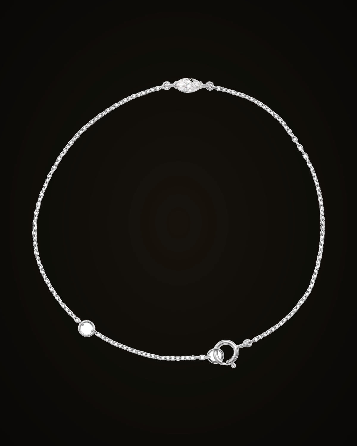 1/4 Ct Lab-Grown Diamond Bracelet — Rhodium-Plated on Sterling Silver · VS · F