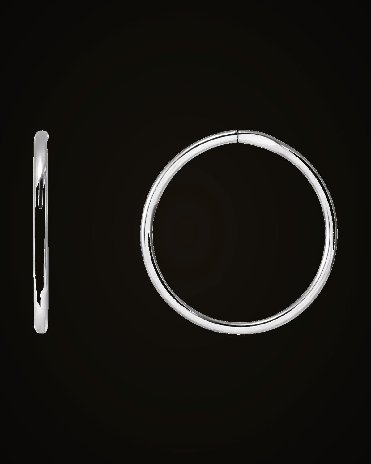 Endless Tube Earrings — Sterling Silver